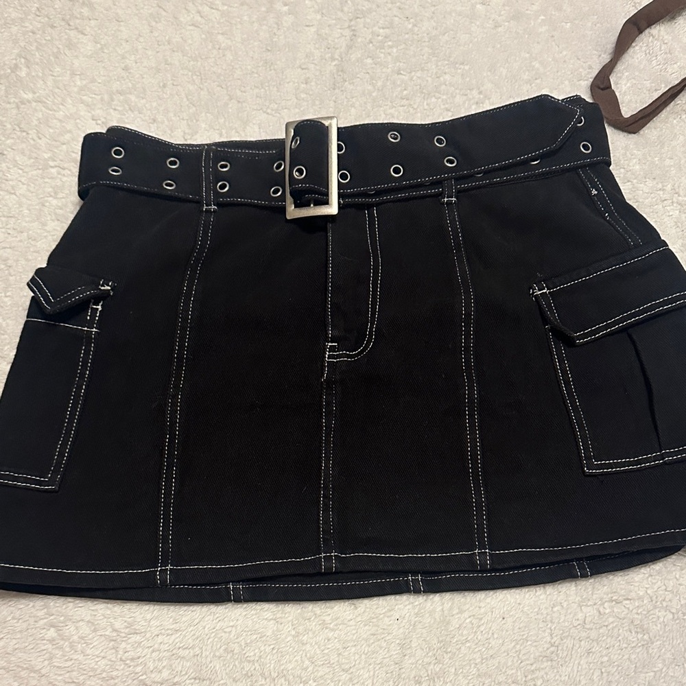 Forever 21 Black Mini Skirt with Belt